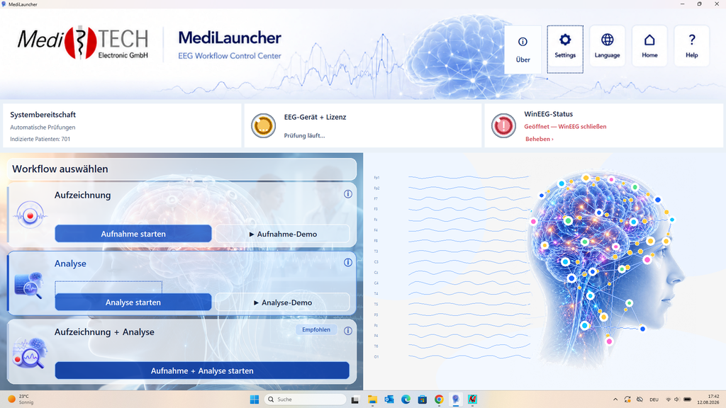 MediLauncher für QEEG-Software [WinEEG-Overlay]
