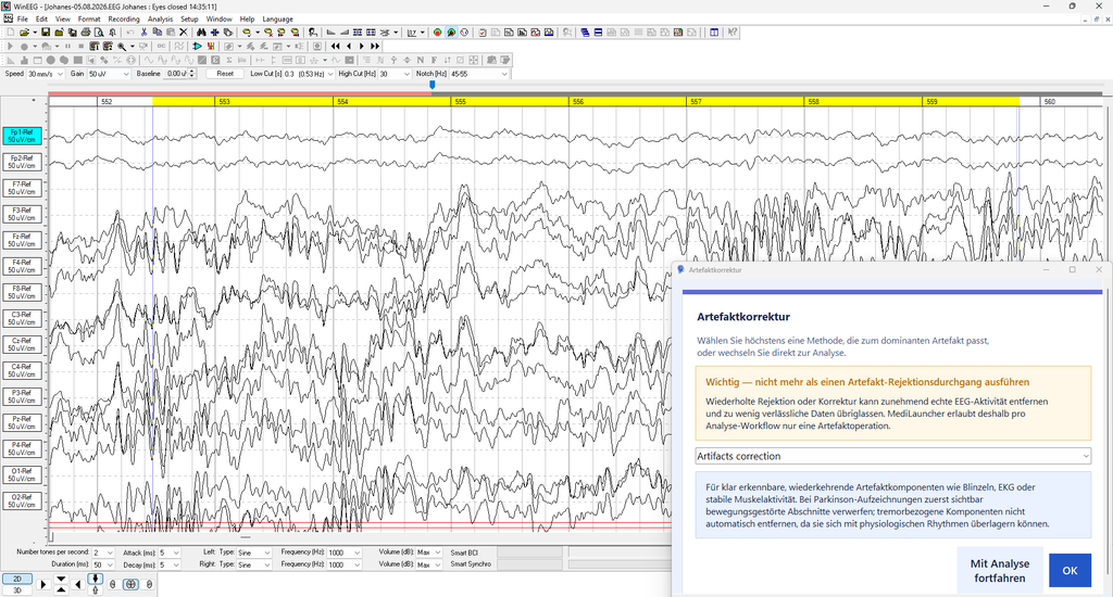 MediLauncher für QEEG-Software [WinEEG-Overlay]