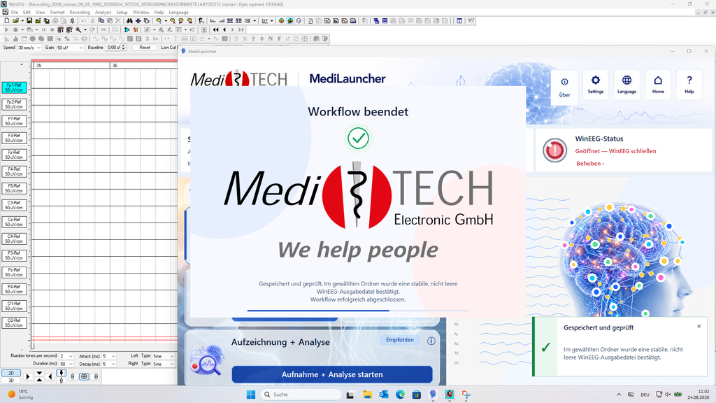 MediLauncher für QEEG-Software [WinEEG-Overlay]