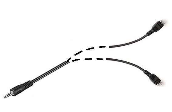 Euronorm cable (left+right) for hearing aid connection