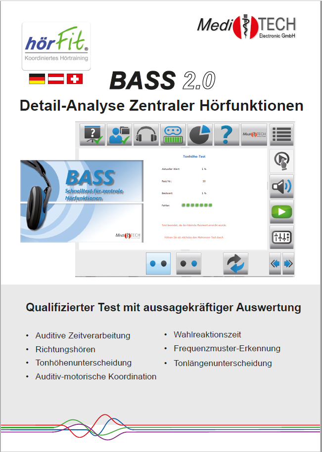 Flyer BASS 2.0 &quot;Detailed analysis of central hearing functions&quot;