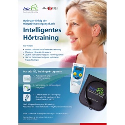 [2067] hörFit Poster - Intelligent Hearing Training, A1 (blue, German)
